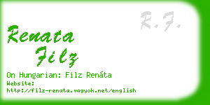 renata filz business card