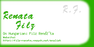 renata filz business card